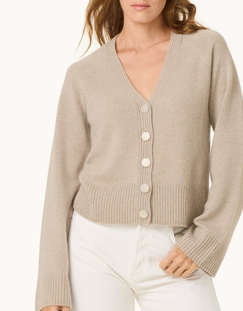 Unsubscribed Cocoon-Weight Cashmere V-Neck Cardigan