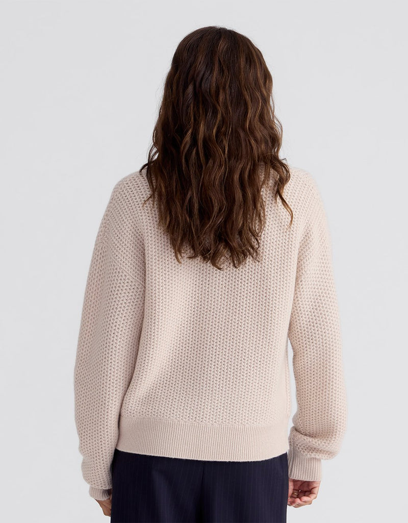 Unsubscribed Cocoon-Weight Cashmere Polo Sweater
