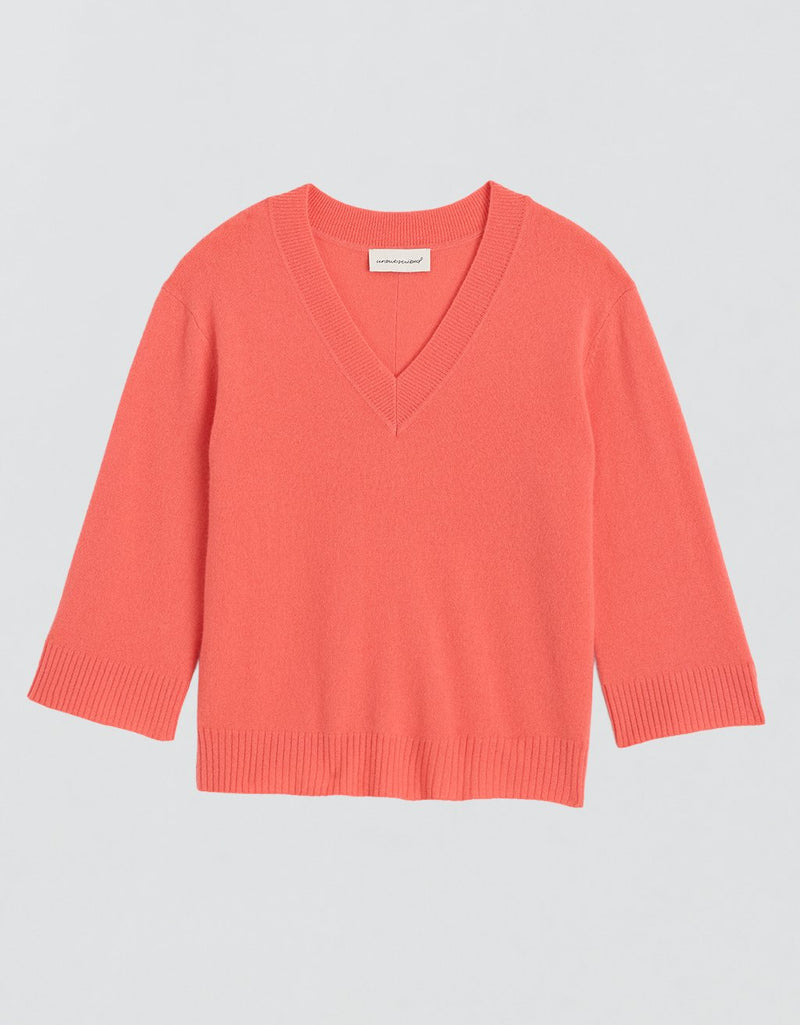 Unsubscribed Everyday-Weight Cashmere Boxy V-Neck Sweater