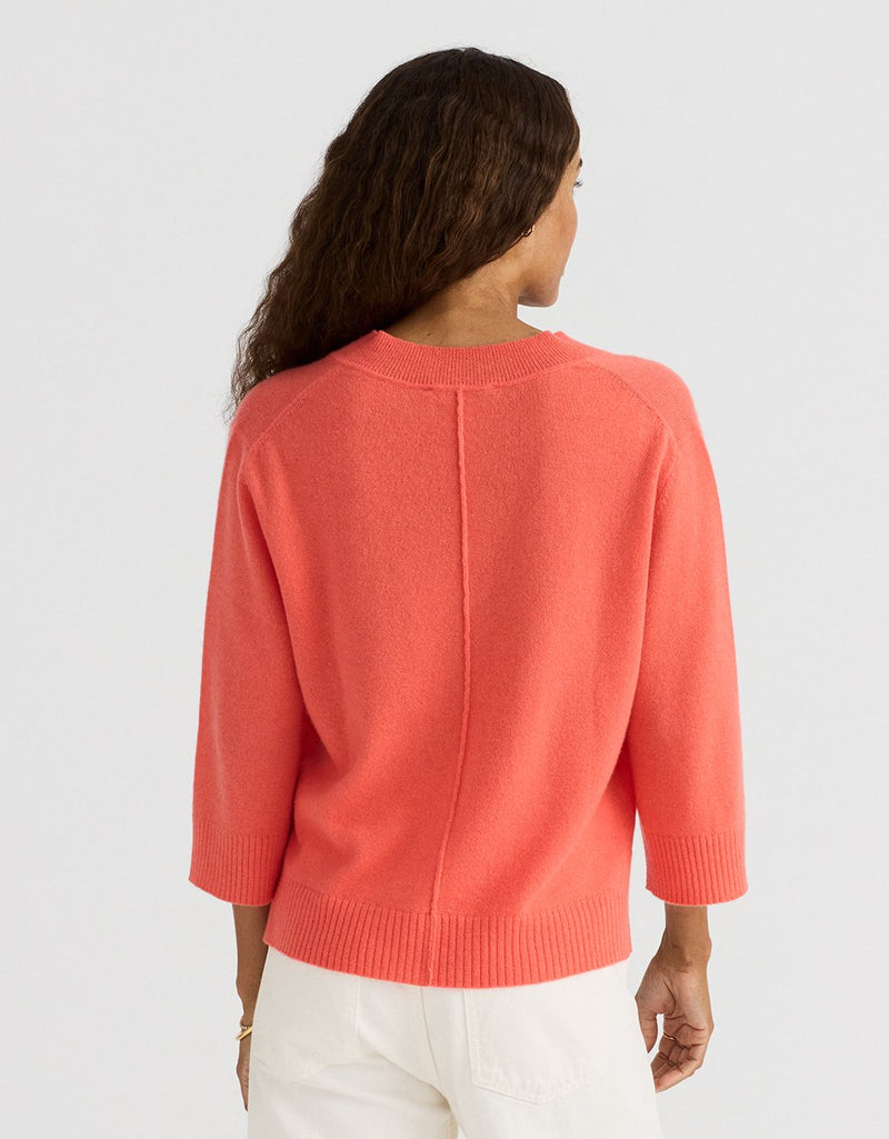 Unsubscribed Everyday-Weight Cashmere Boxy V-Neck Sweater