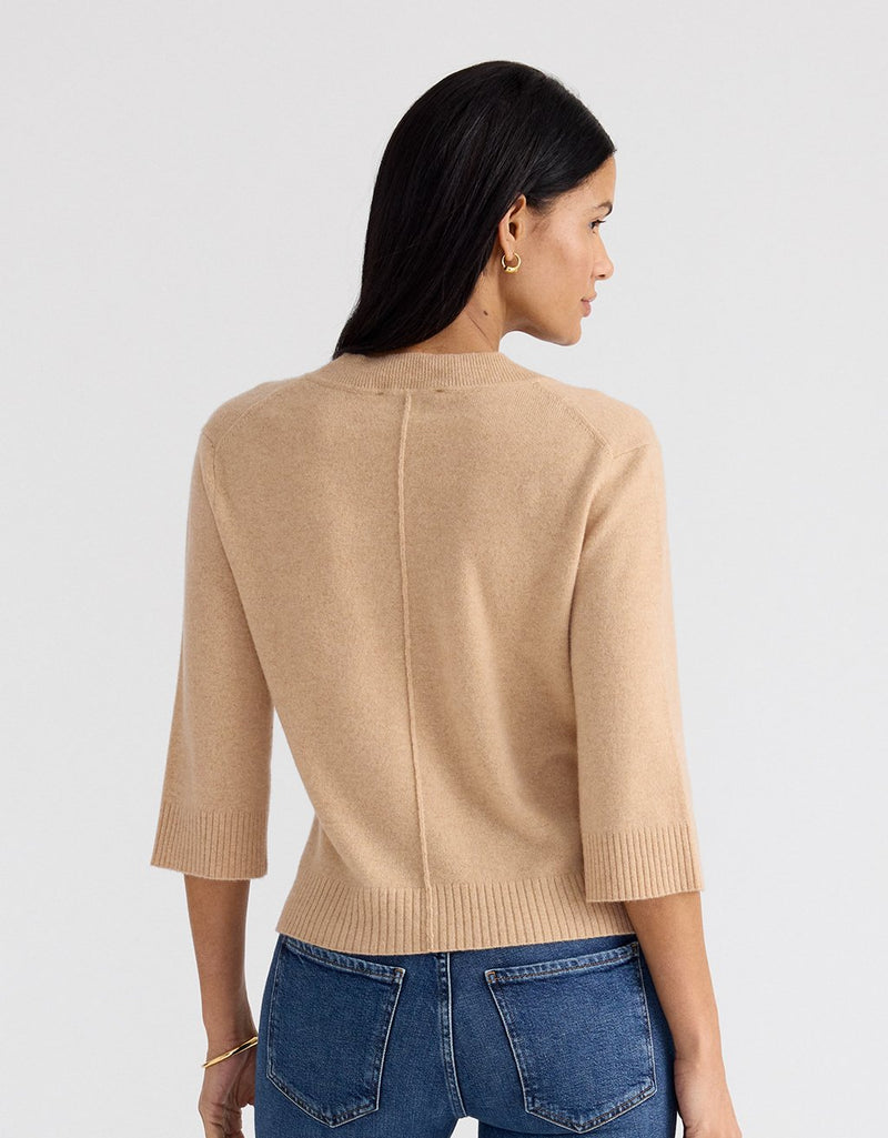 Unsubscribed Everyday-Weight Cashmere Boxy V-Neck Sweater