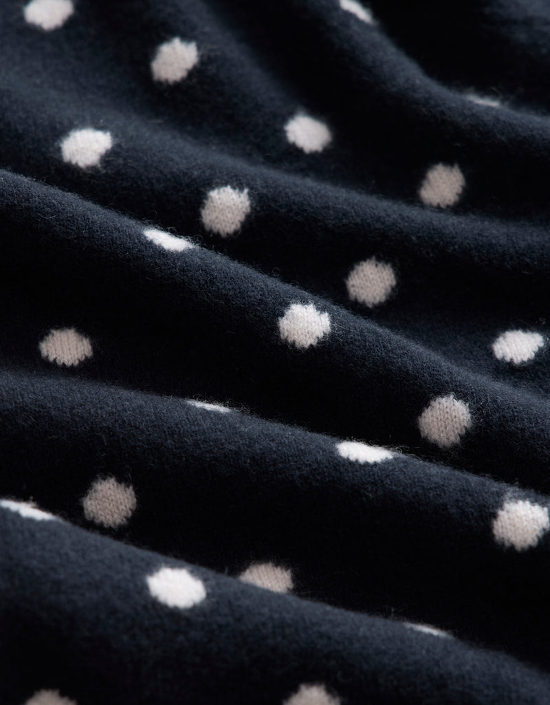 Unsubscribed Everyday-Weight Cashmere Polka Dot Cardigan