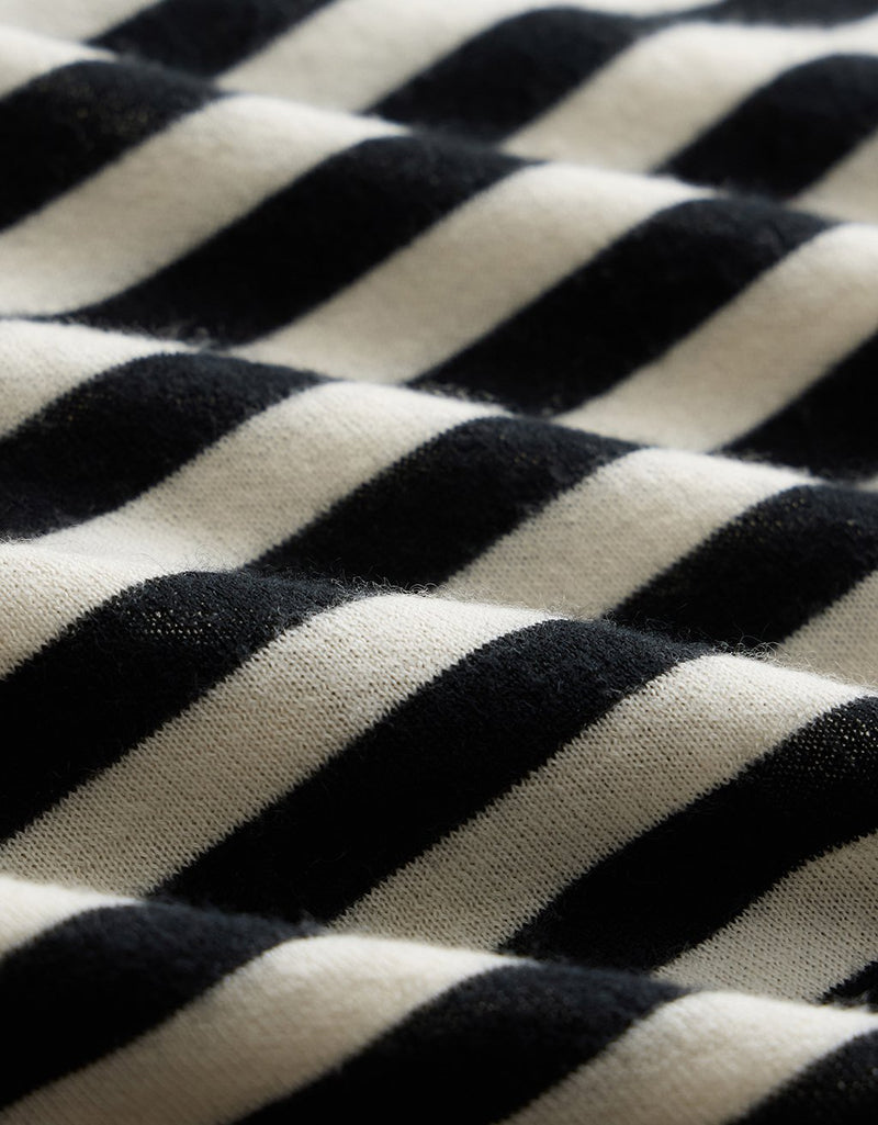 Unsubscribed Whisper-weight Cashmere Stripe Cardigan