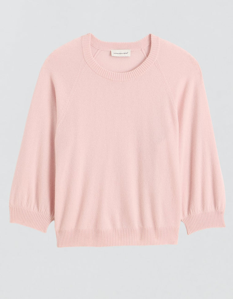 Unsubscribed Everyday-Weight Cashmere Puff Sleeve Sweater