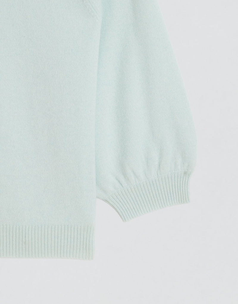 Unsubscribed Everyday-Weight Cashmere Puff Sleeve Sweater