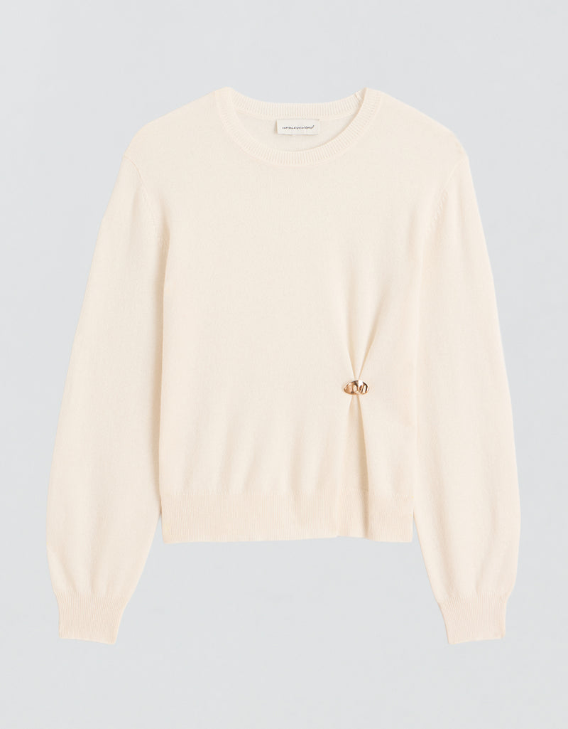 Unsubscribed Everyday-Weight Cashmere Embellished Sweater