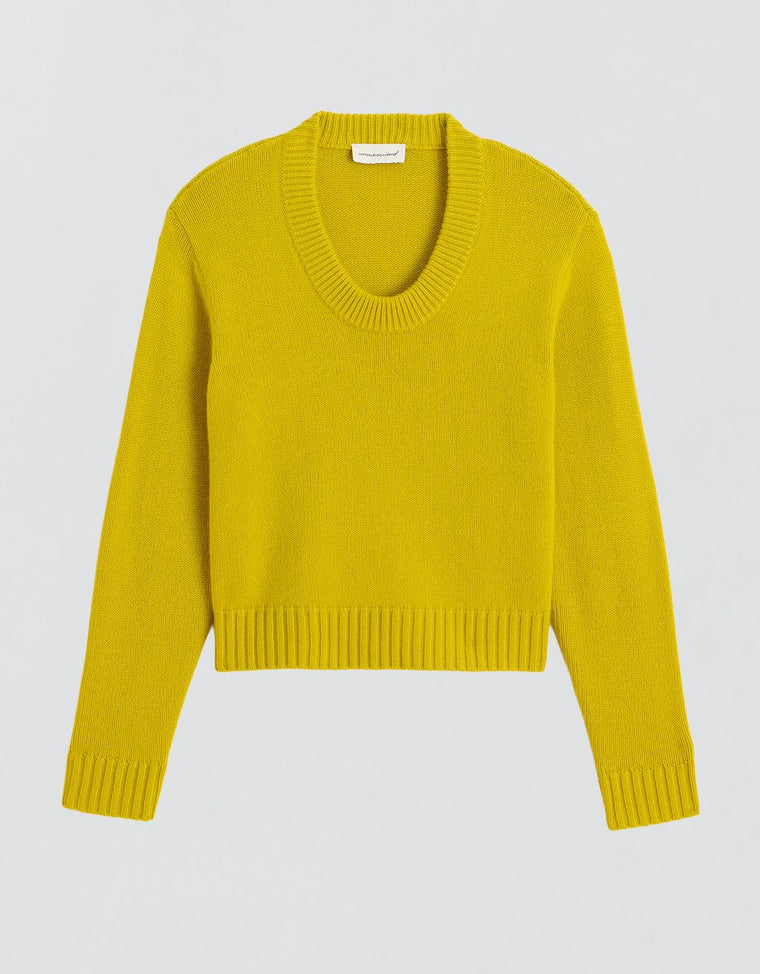 Unsubscribed Winter-Weight Cashmere U-Neck Sweater
