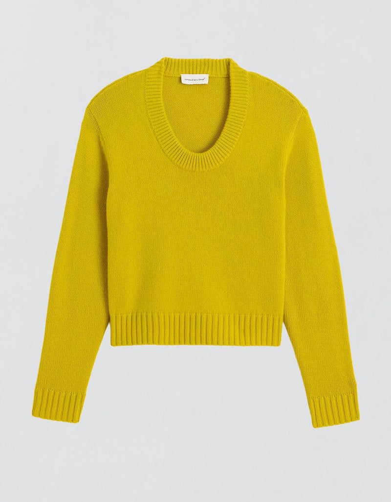 Unsubscribed Winter-Weight Cashmere U-Neck Sweater