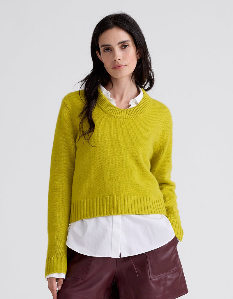Unsubscribed Winter-Weight Cashmere U-Neck Sweater