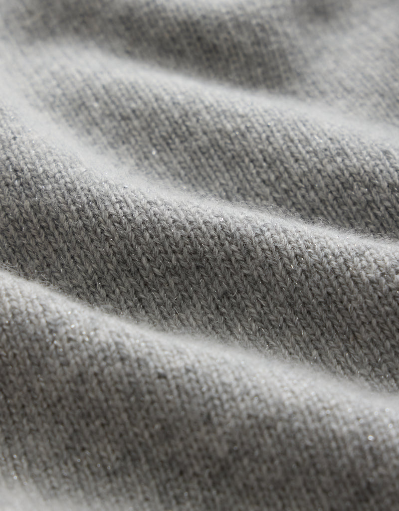 Unsubscribed Winter-Weight Cashmere Sparkle Sweater