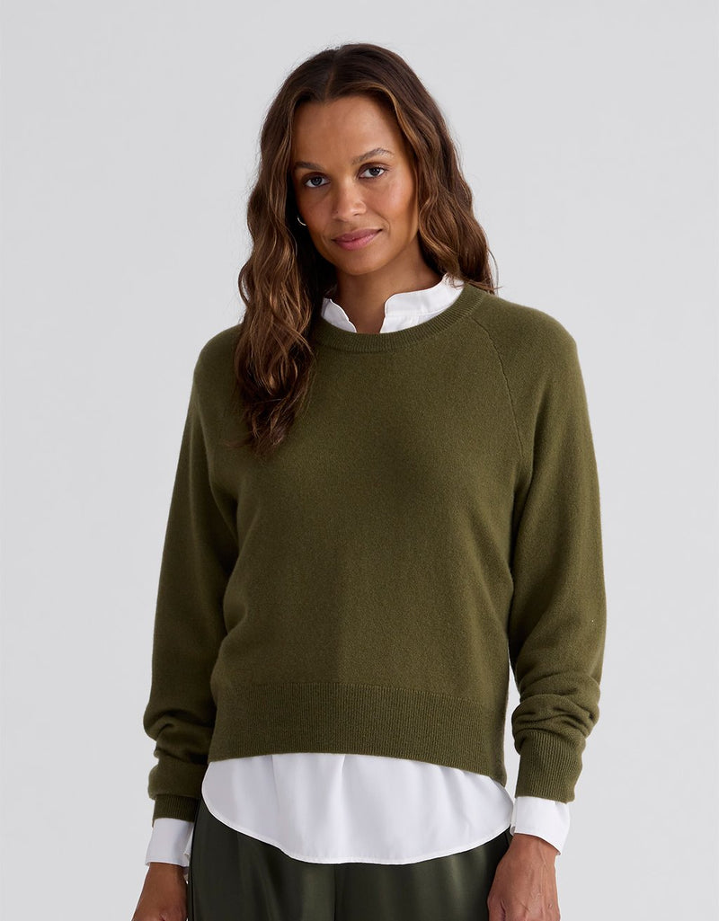 Unsubscribed Everyday-Weight Cashmere Raglan Sweater