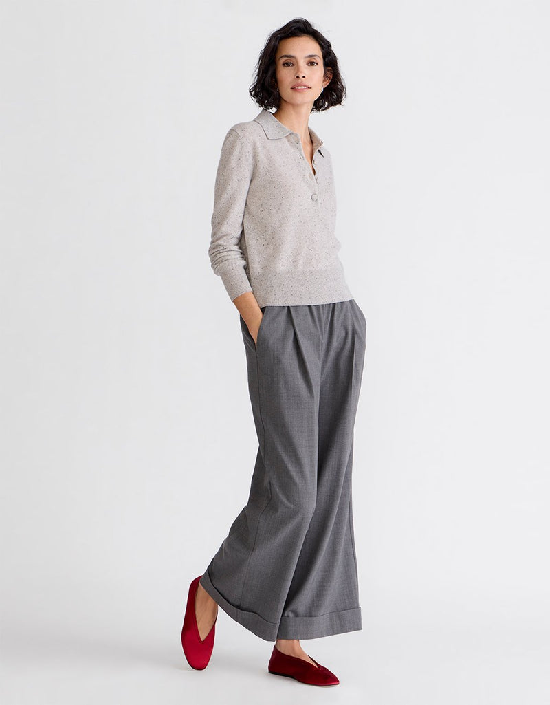 Unsubscribed Everyday-Weight Cashmere Polo Sweater