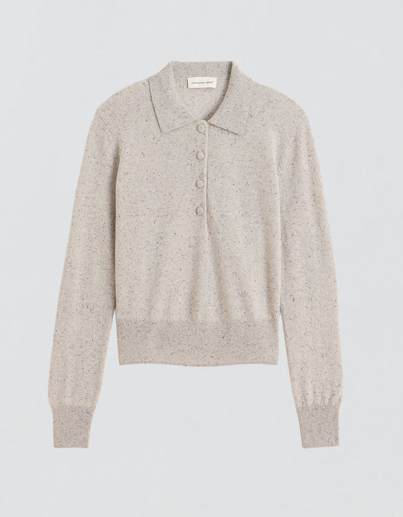 Unsubscribed Everyday-Weight Cashmere Polo Sweater