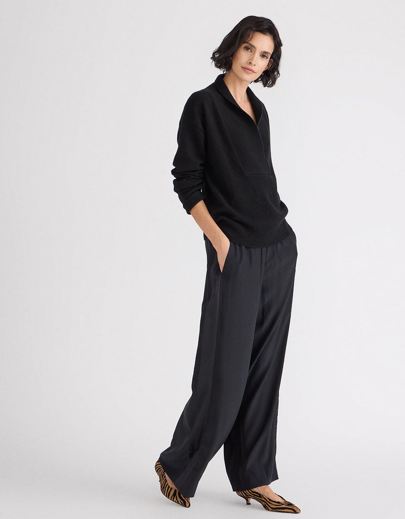 Unsubscribed Cocoon-Weight Cashmere V-Neck Sweater