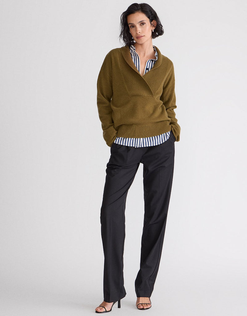 Unsubscribed Cocoon-Weight Cashmere V-Neck Sweater