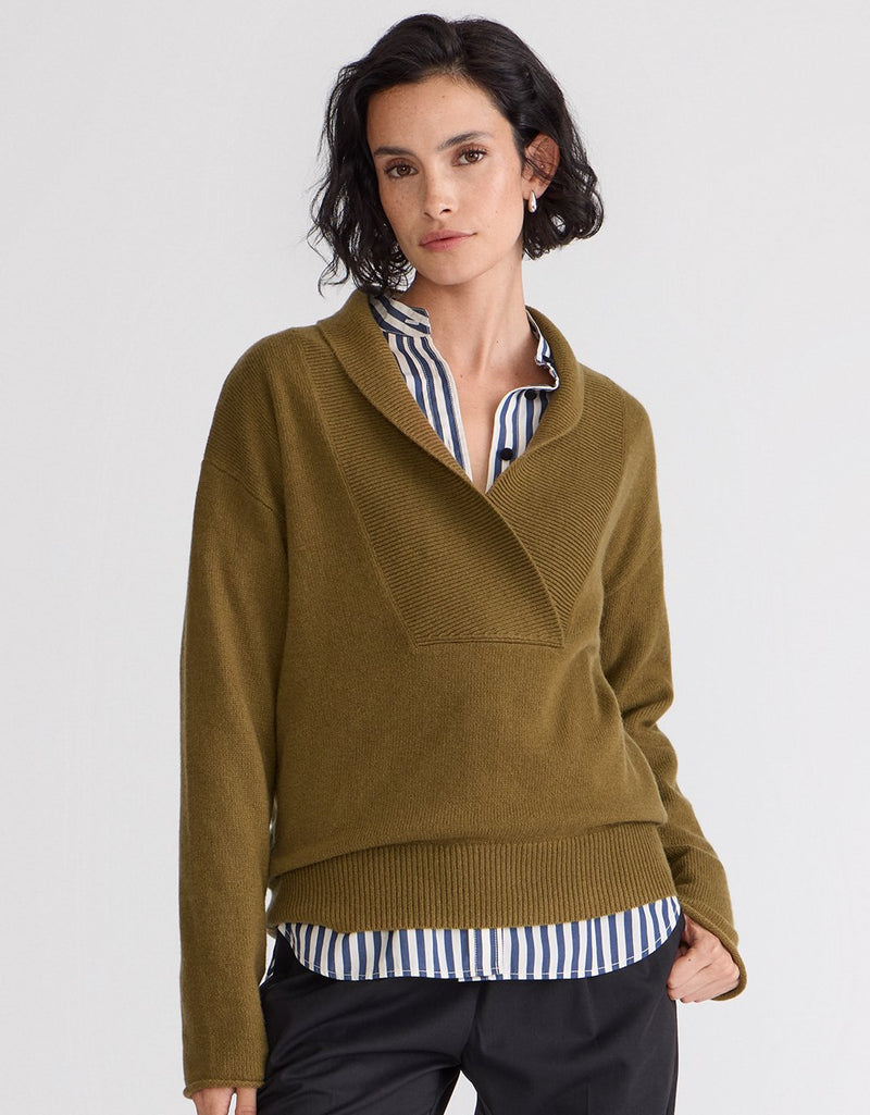 Unsubscribed Cocoon-Weight Cashmere V-Neck Sweater