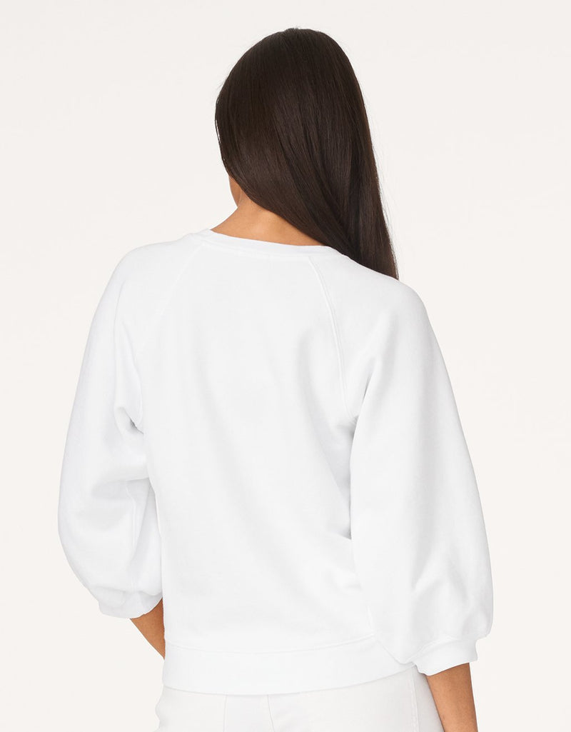 unsubscribed french terry puff sleeve sweatshirt