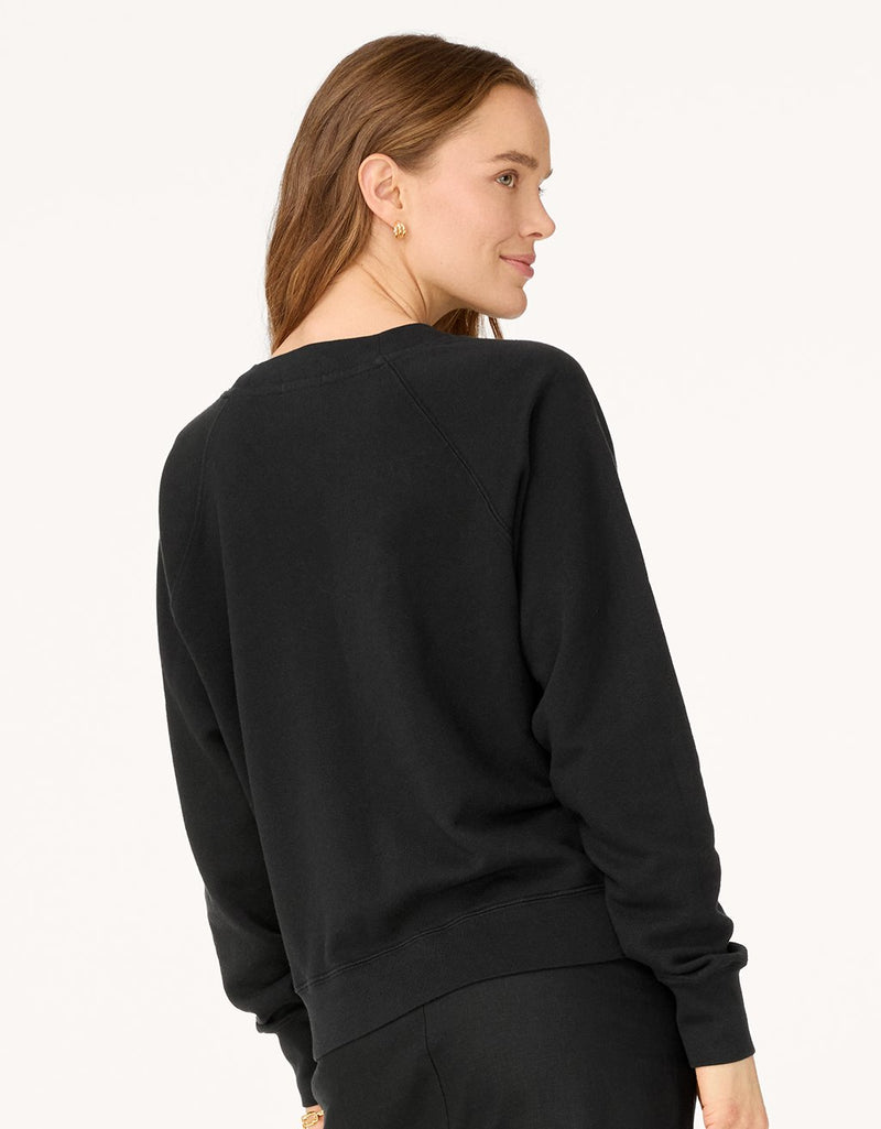 unsubscribed french terry v-neck sweatshirt