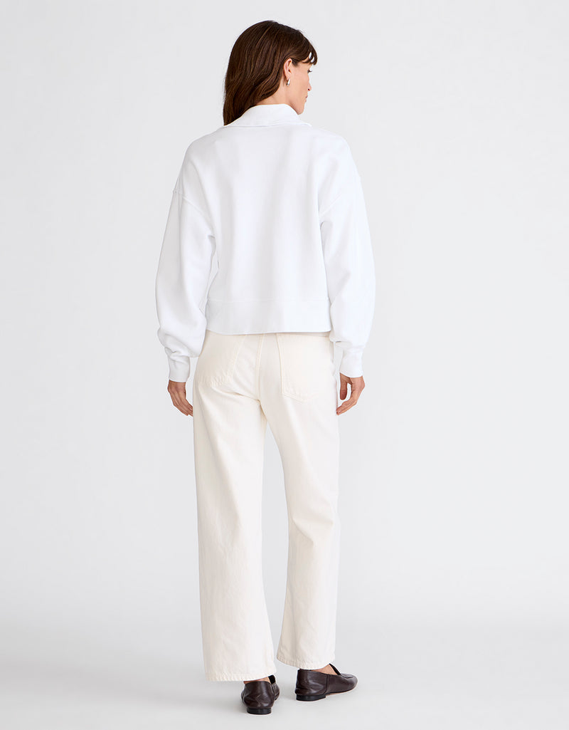 Unsubscribed French Terry Button Polo Sweatshirt