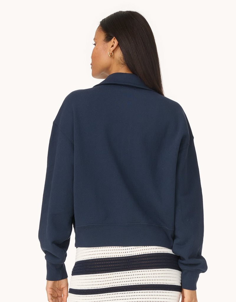 Unsubscribed French Terry Button Polo Sweatshirt