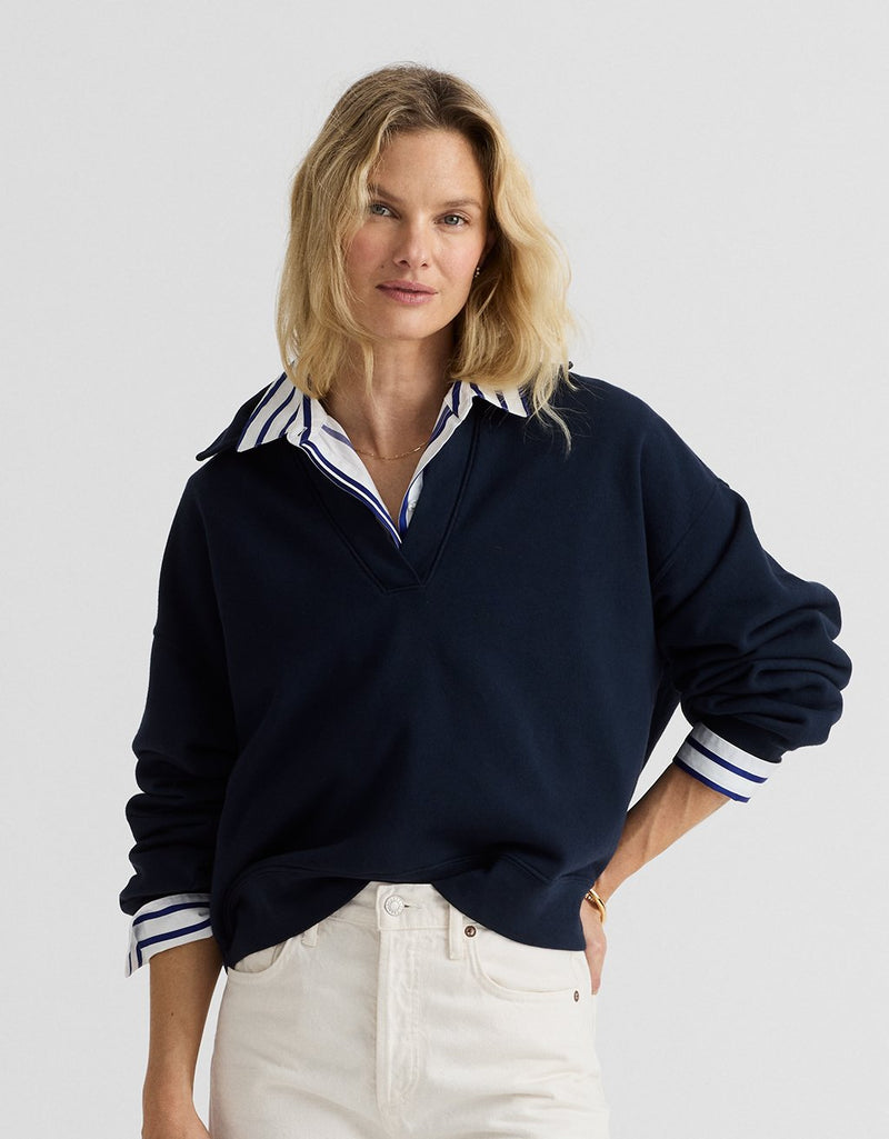 Unsubscribed French Terry Polo Sweatshirt