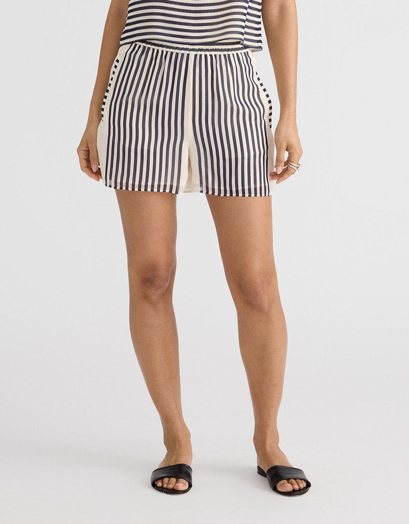 Unsubscribed Silk Striped Short