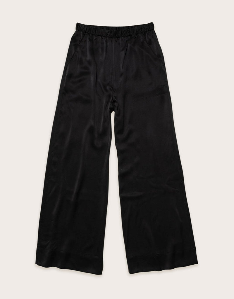 unsubscribed silk charmeuse wide leg pant