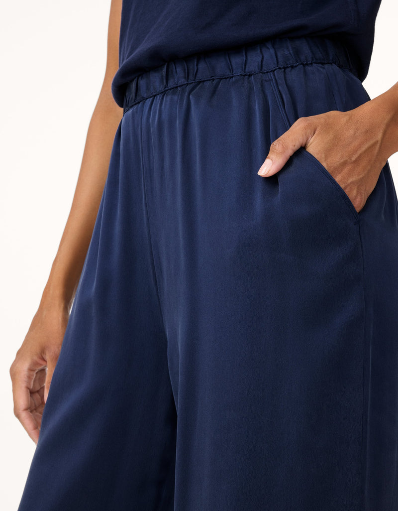 unsubscribed silk charmeuse wide leg pant