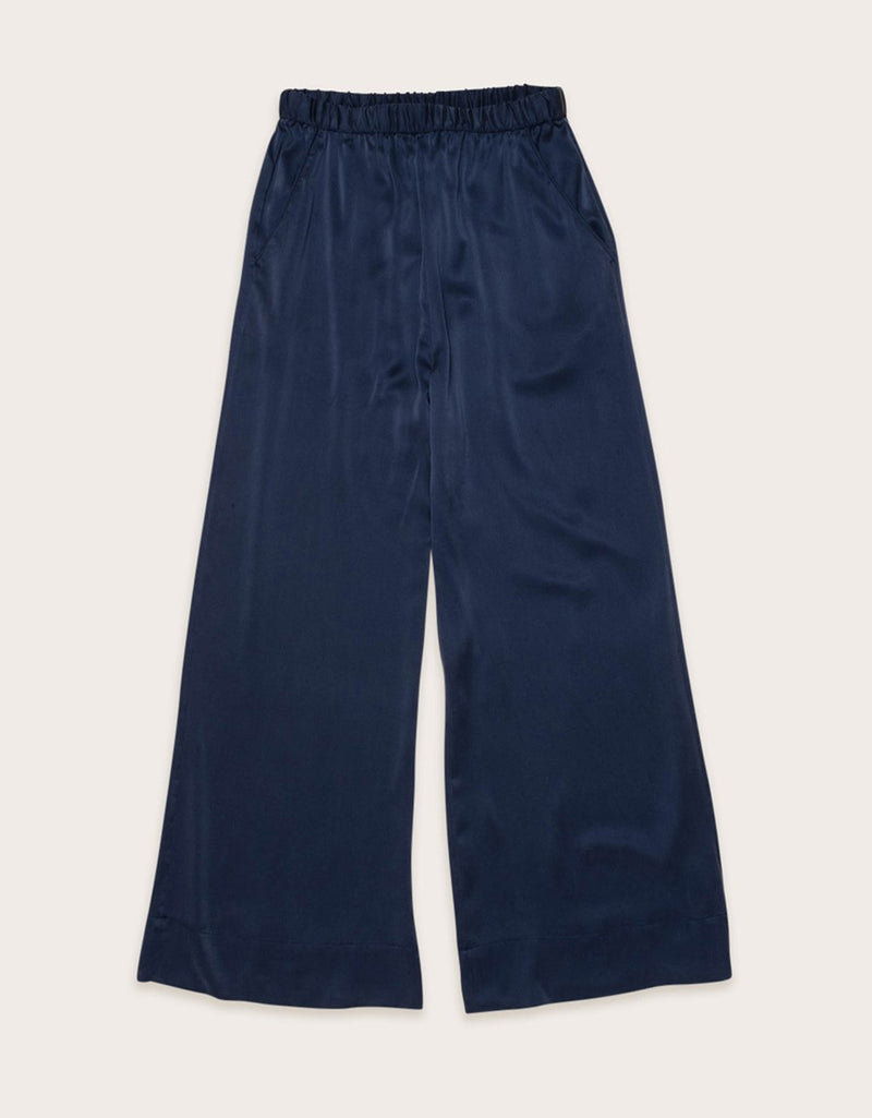 unsubscribed silk charmeuse wide leg pant
