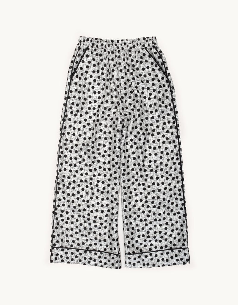 unsubscribed silk jacquard wide leg pant
