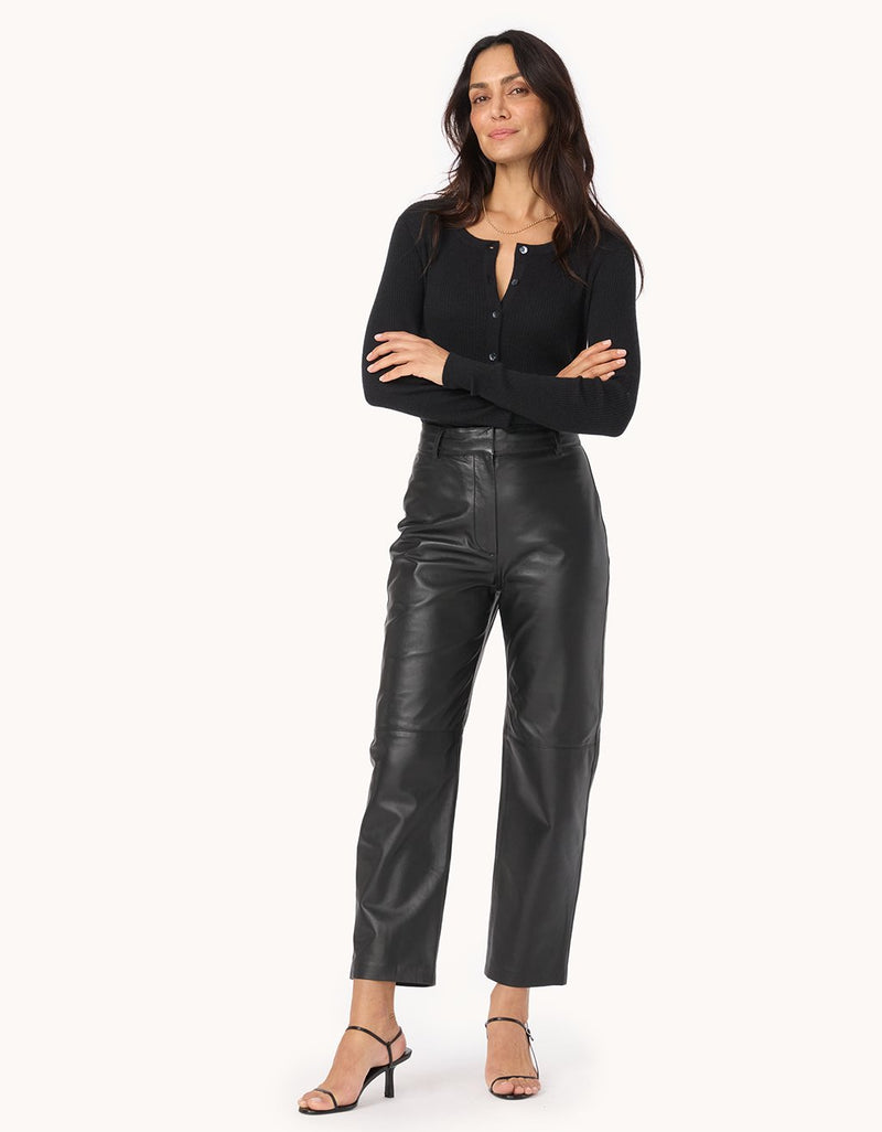 Unsubscribed Leather Tapered Pant