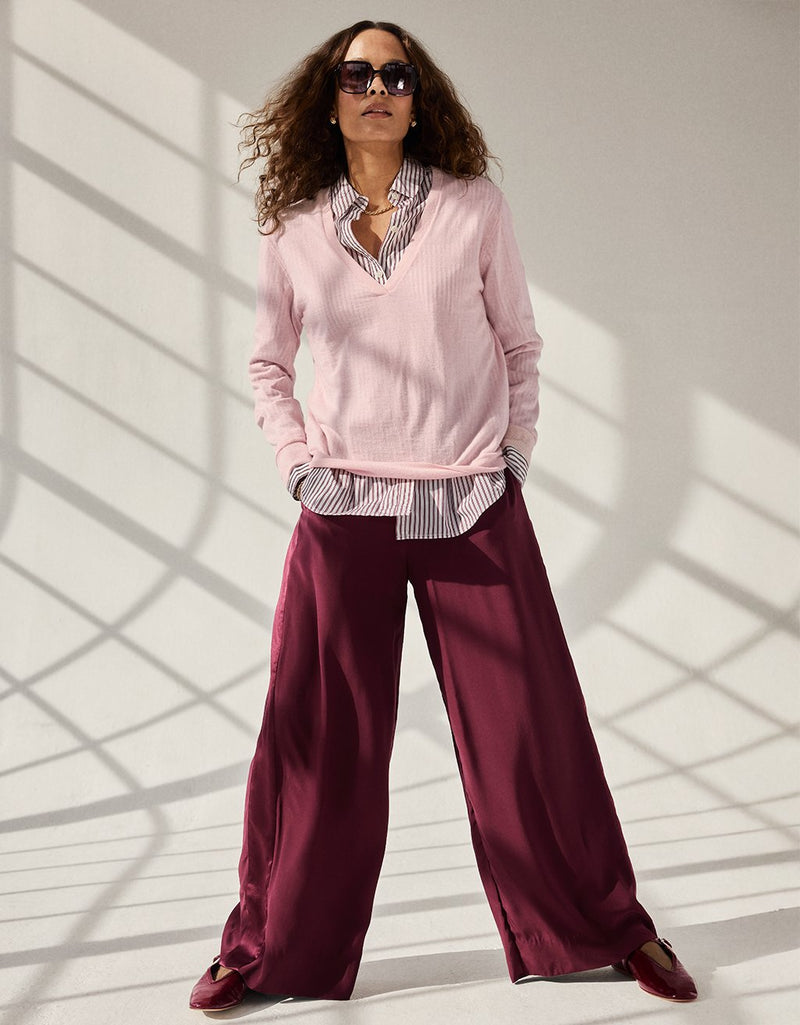 Unsubscribed Silk Wide Leg Pant