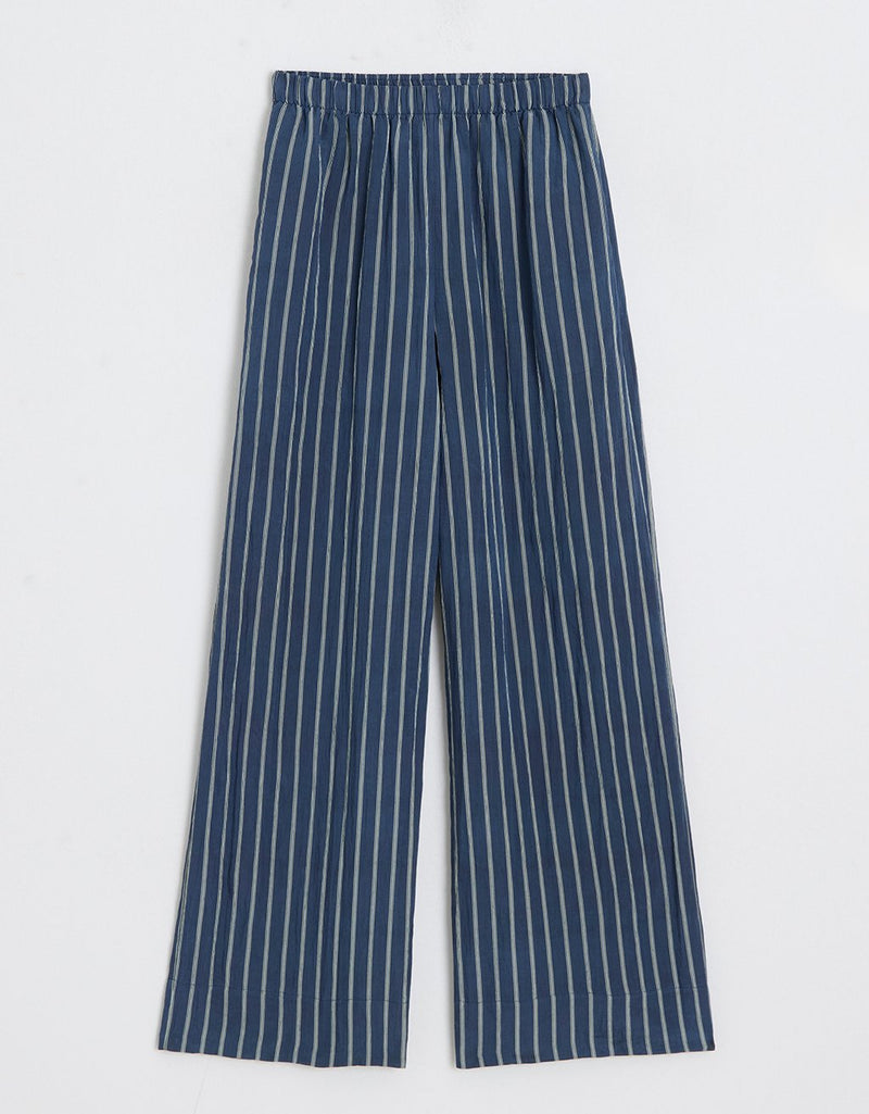 Unsubscribed Crinkle Striped Wide Leg Pant