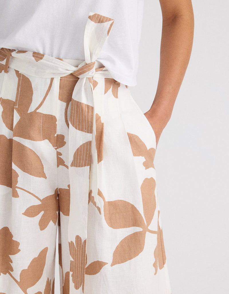 Unsubscribed Printed Linen Pant