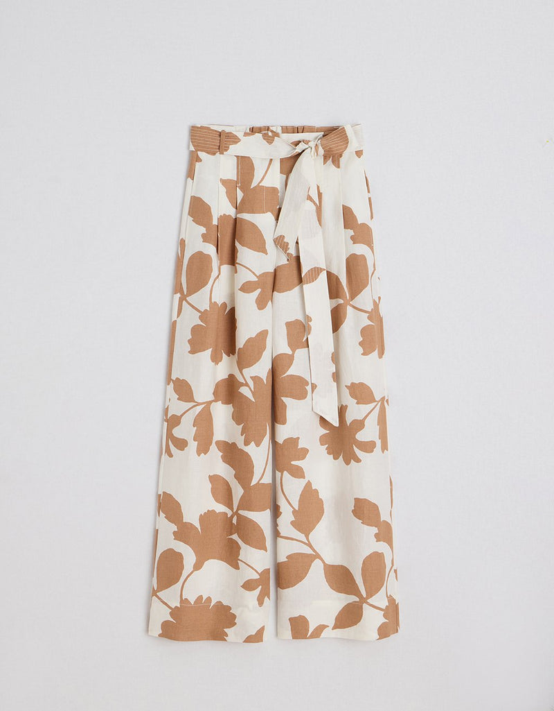 Unsubscribed Printed Linen Pant