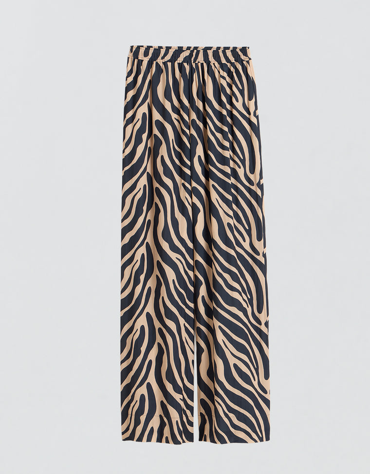 Unsubscribed Wide Leg Pant in Zebra Print