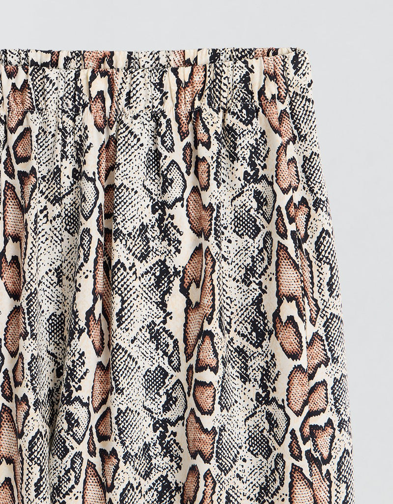 Unsubscribed Wide Leg Pant in Snake Print