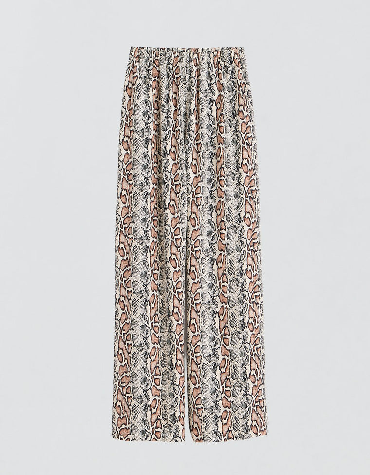 Unsubscribed Wide Leg Pant in Snake Print