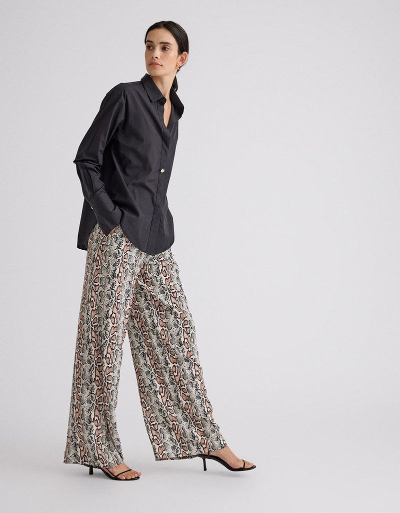 Unsubscribed Wide Leg Pant in Snake Print