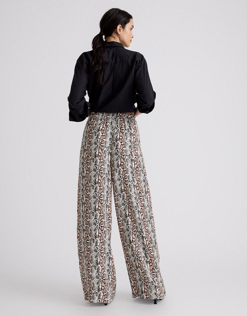 Unsubscribed Wide Leg Pant in Snake Print