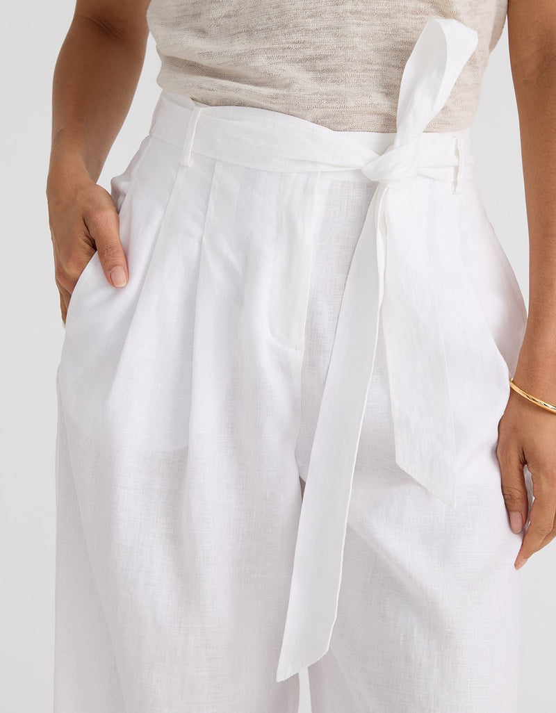 Unsubscribed Belted Linen Pant