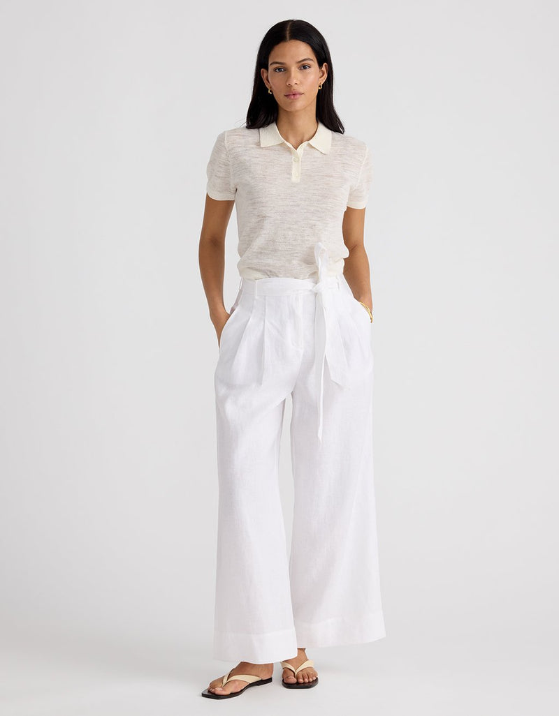 Unsubscribed Belted Linen Pant