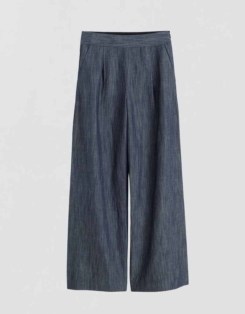 Unsubscribed Chambray Wide Leg Pant