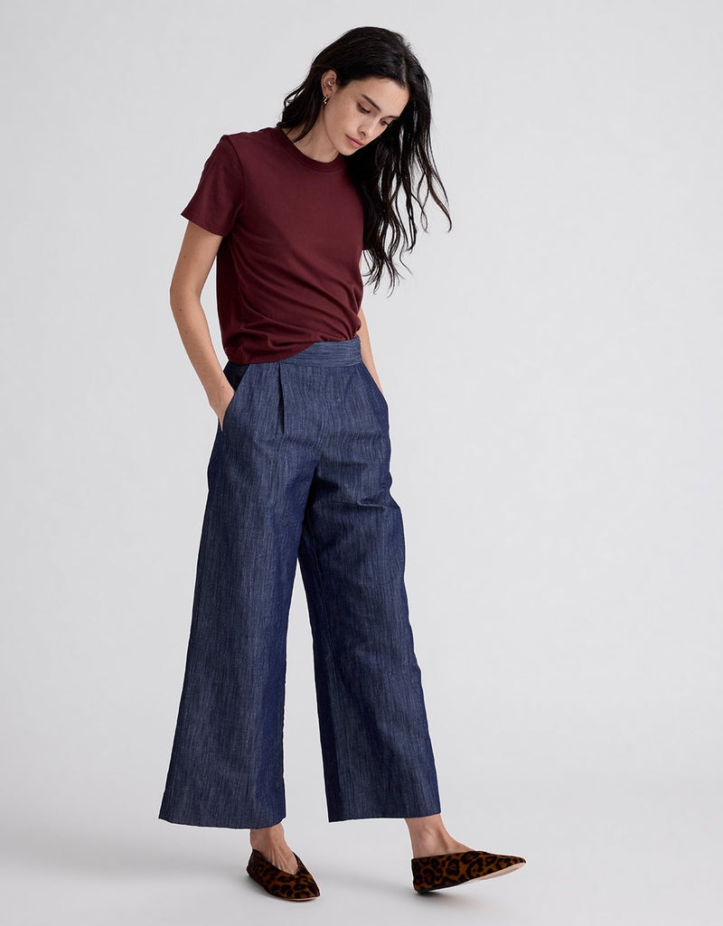 Unsubscribed Chambray Wide Leg Pant