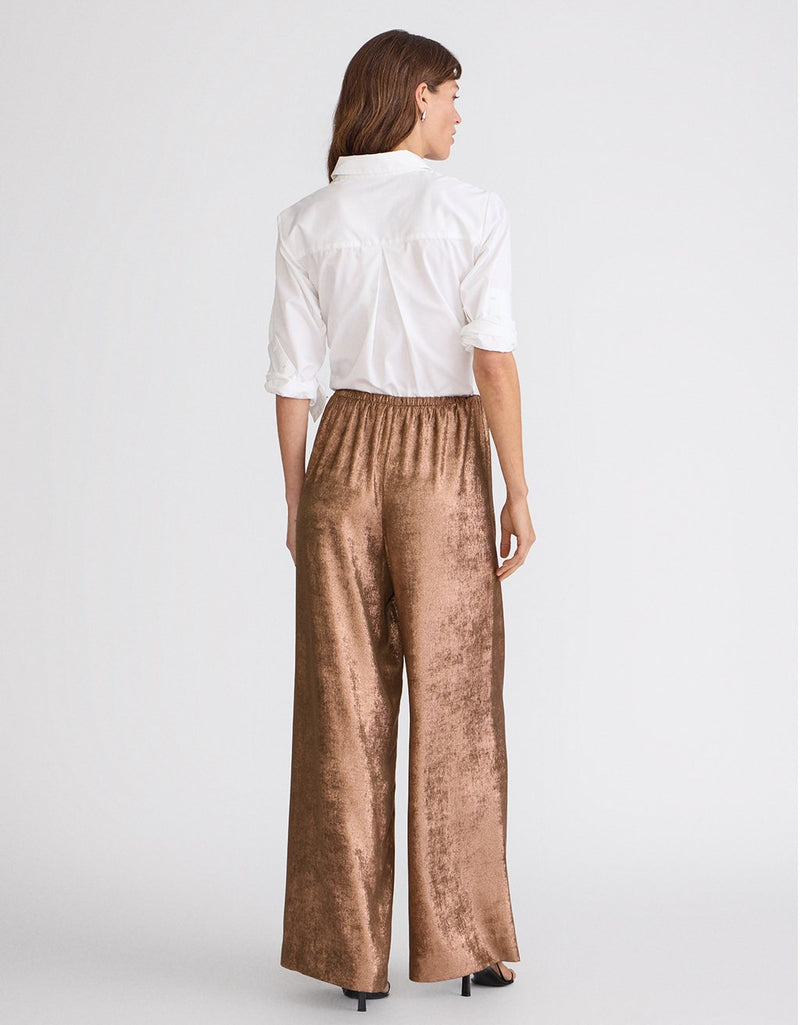 Unsubscribed Metallic Georgette Wide Leg Pant