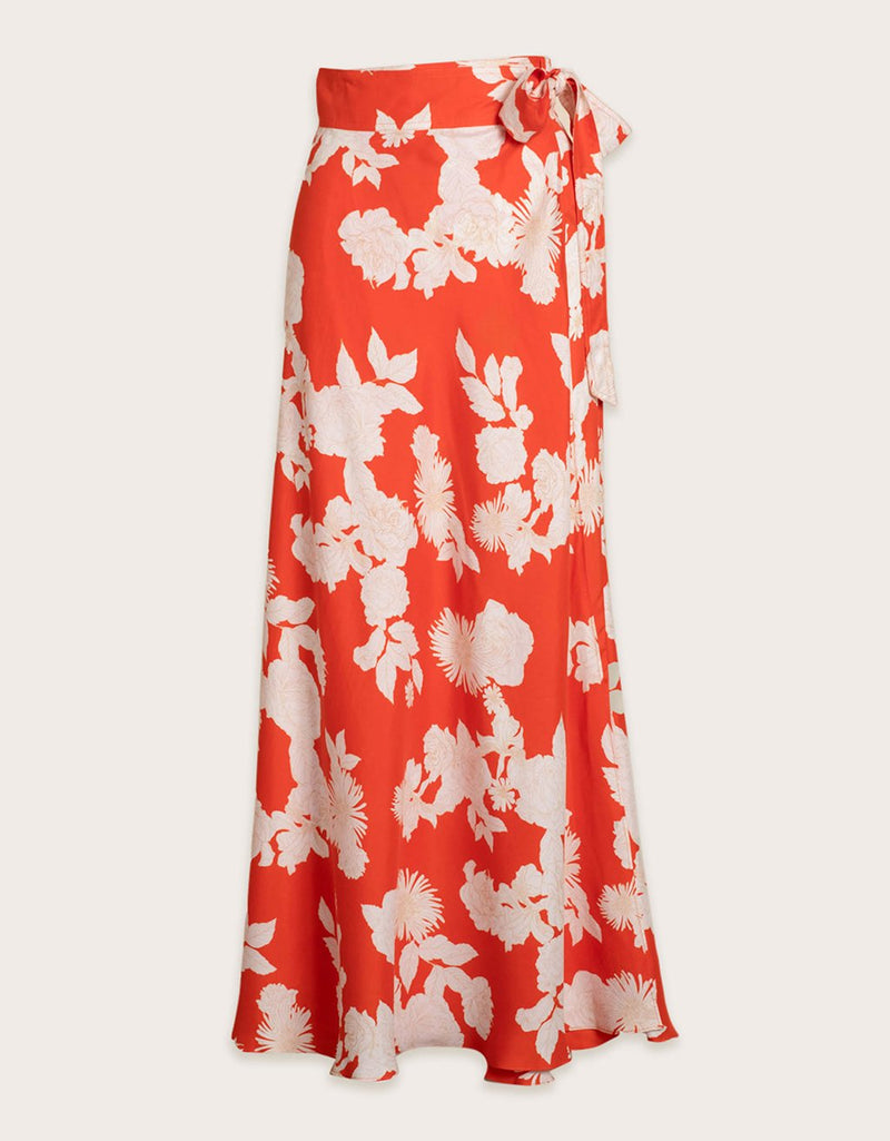 unsubscribed washable silk wrap skirt