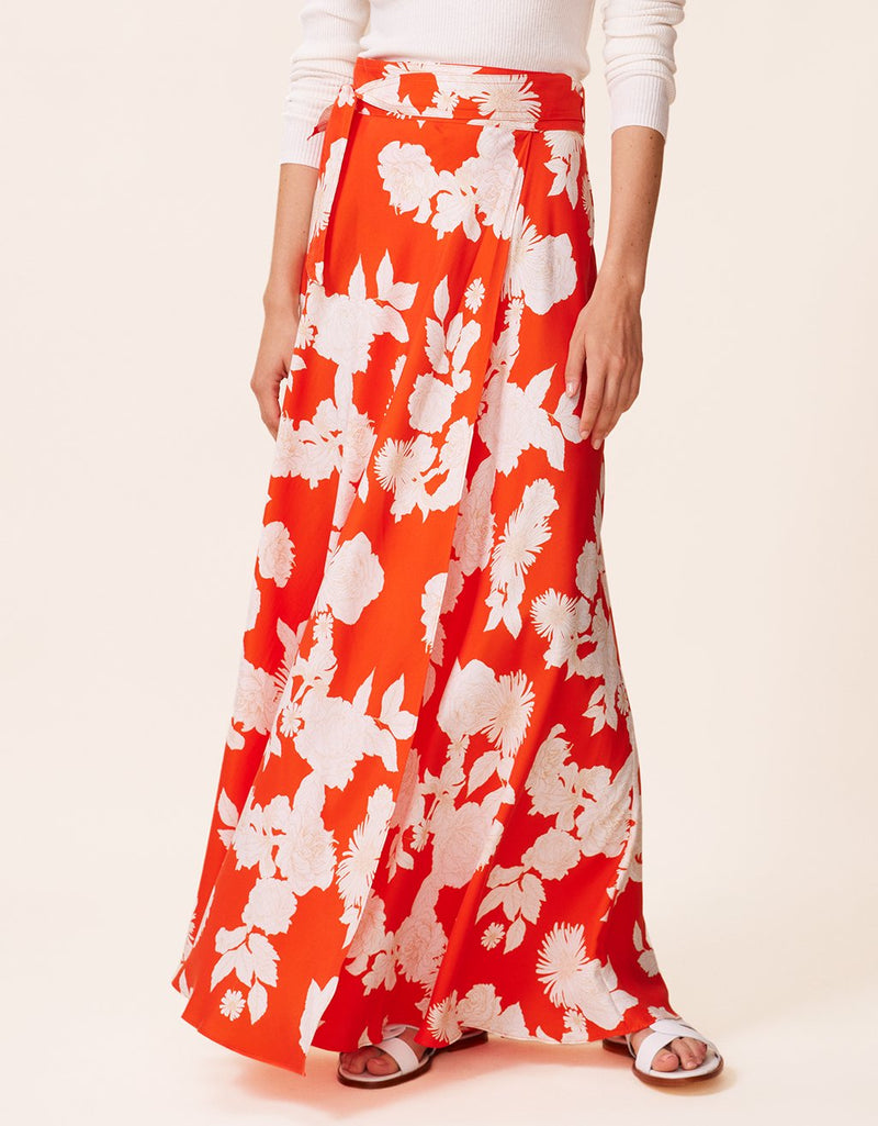 unsubscribed washable silk wrap skirt