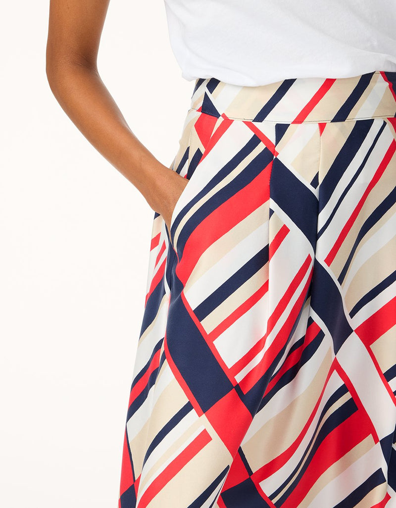 unsubscribed printed silk charmeuse skirt