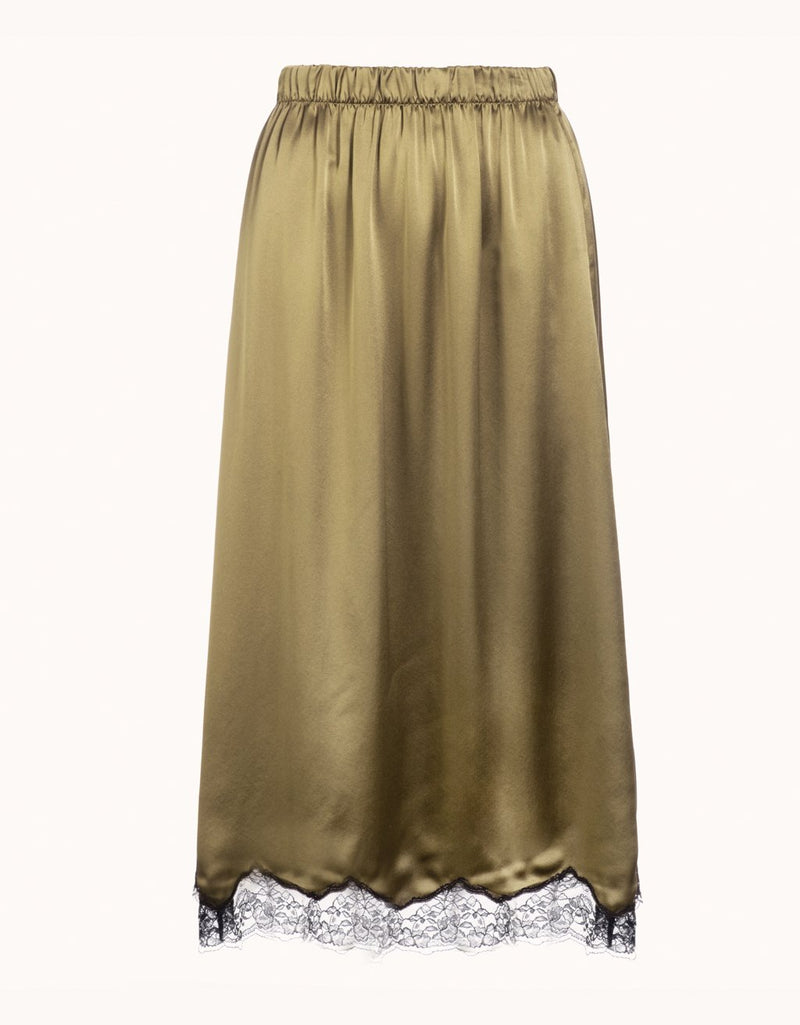 Unsubscribed Silk Lace Skirt