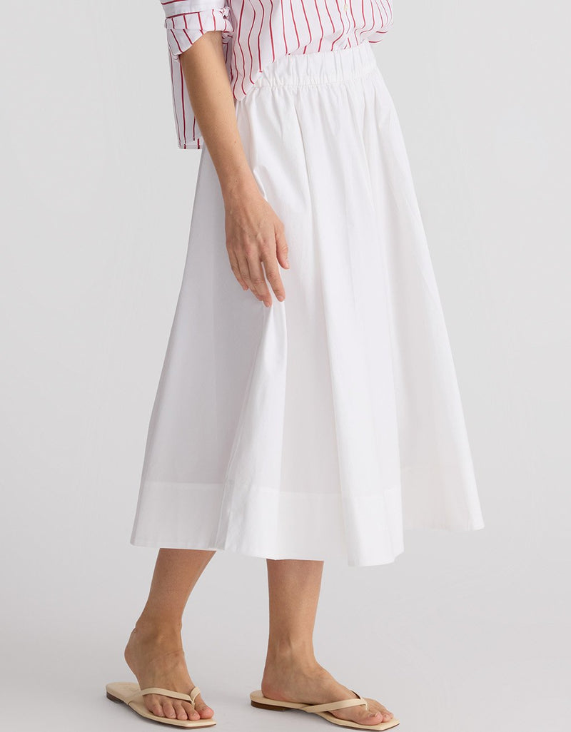 Unsubscribed Poplin Midi Skirt